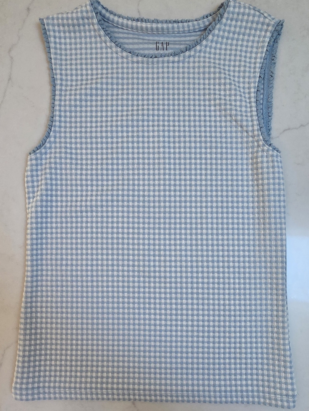 GAP Ginham Pointelle Shell Tank Top - Picture 2 of 4